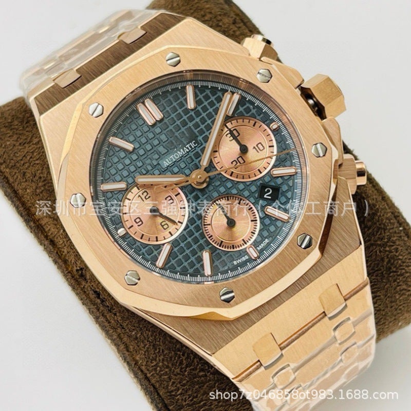 ساعة رويال أوك للرجال أوتوماتيكية بالكامل ميكانيكية متعددة الوظائف كرونوغراف 26331 مع تقويم مضيء - Image 5